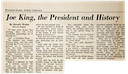 Joe King, the President and History