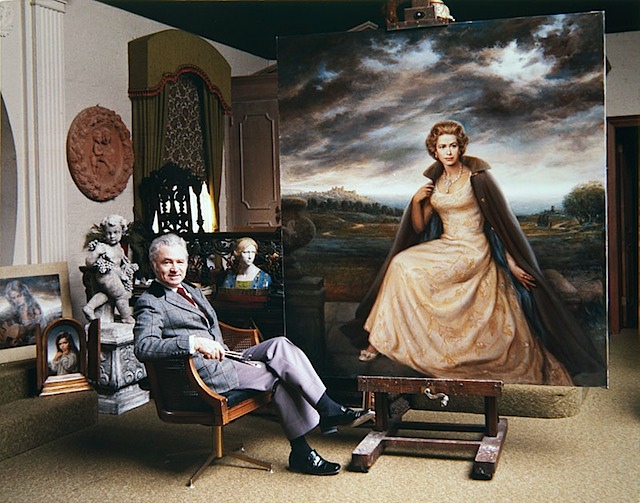 Vinciata with a painting of the Queen