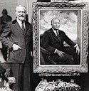 With portrait
