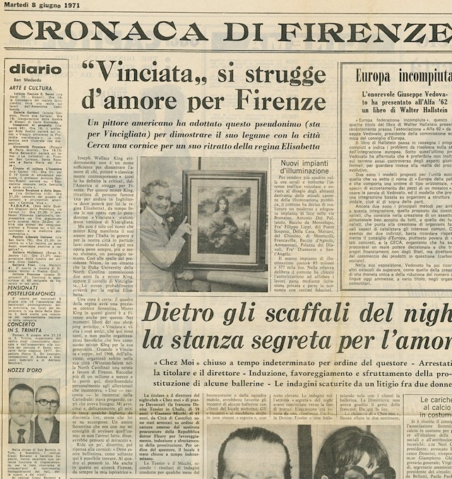 'Vinciata' si strugge d'amore per Firenze