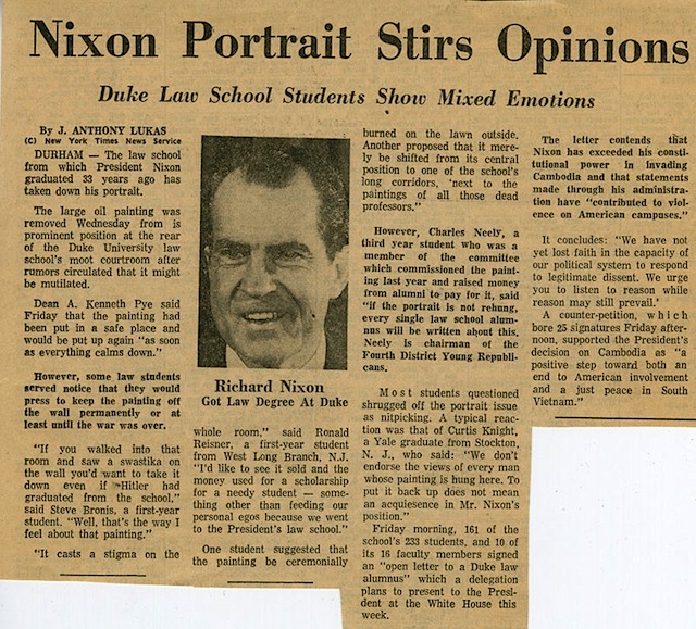 Nixon Portrait Stirs Opinions