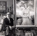 With a painting of Nan Van Every