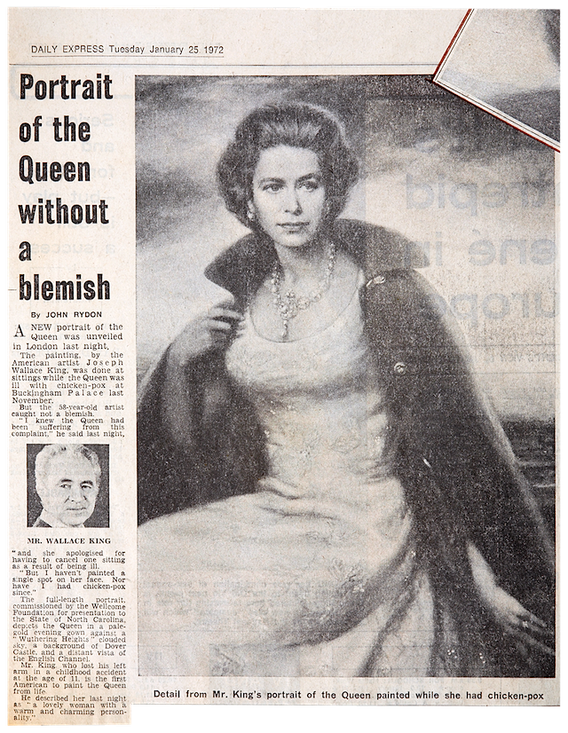 Portrait of the Queen without a blemish