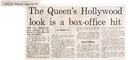 The Queen's Hollywood look is a box-office hit